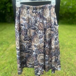 Vintage Floral Patterned Women's Skirt
